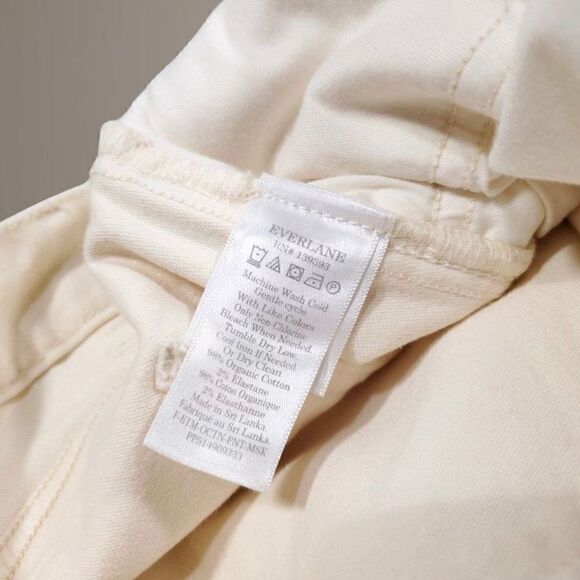 Everlane The Moleskin Way-High Pant in Canvas Beige Organic Cotton Size 16 NWT - Picture 12 of 16